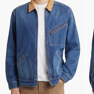 Rails cotton denim zip-up jacket